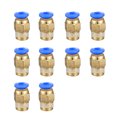 thumbnail image 2 of ZheElen 10 Pcs Connecteur de Tuyau Pneumatique Interface Filetée Remplacement Connecteurs en Laiton Matériel PC4-01, 2 of 6