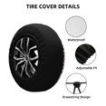thumbnail image 2 of Kdxio Housse de Pneu à Imprimé de Fleurs Roses, Housse de Roue en Cuir Imperméable, Housse de Pneu de Rechange pour Campeur Compatible avec Jeep Wrangler VR VUS Camion Remorque de Voyage - 15 Pouces, 2 of 6