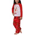 thumbnail image 3 of Kmbangi Christmas Family Pajamas Set, Deer Print Round Collar Tops+Trousers, 3 of 9