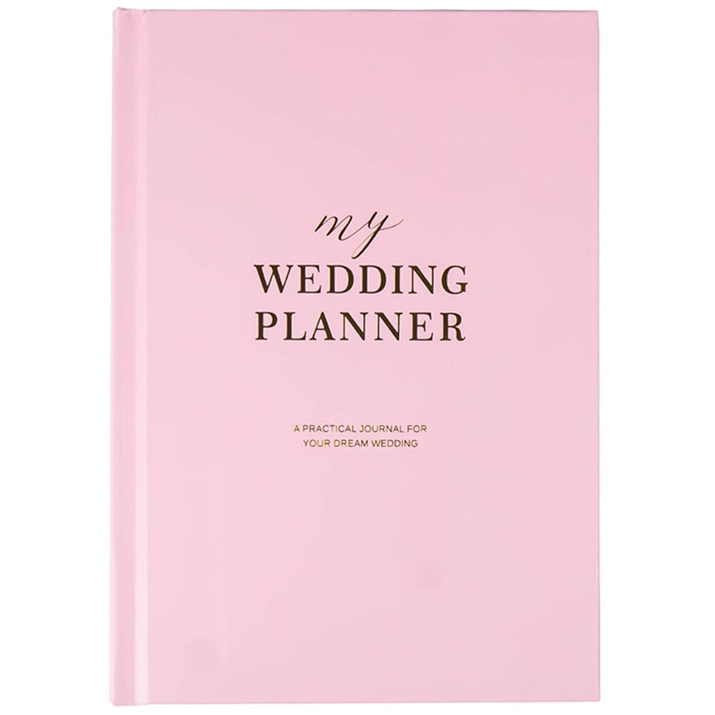 Wedding Planner Book for Writing Use Pink Paper Bridal Shower Gift 8.5 x 11 inches