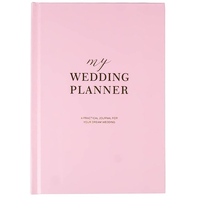 Wedding Planner Book for Writing Use Pink Paper Bridal Shower Gift 8.5 x 11 inches