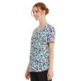thumbnail image 5 of Scrubstar Women's Painterly Cheetah V-Neck Print Scrub Top ​, 5 of 5