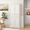 thumbnail image 2 of HOMCOM Armoire de Garde-Manger de Cuisine de 72,4 Po de Hauteur, Armoire de Rangement avec Portes, Blanc, 2 of 4