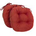 thumbnail image 1 of Coussins de Chaise Ronds Capitonnés en Microsuède Uni de 16 Po (Ensemble de 2), 1 of 2