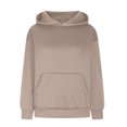 thumbnail image 4 of MeetoTime Women's Oversized Sweatshirt Fall Lightweight Long Sleeve Hoodie Fleece Pocket Pullover Tops, 4 of 6