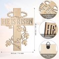 thumbnail image 2 of [CLEARANCE]Wooden Easter Door Hanger Hand Carved Cross Hanging Wall Sign Religious Spring Door Hanger Decoration Easter Christian Decoration Lightweight Rustic Cross Easter Sign Decor, 2 of 6