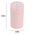 thumbnail image 3 of Portable Mini Humidifier for Bedroom, Office & Nursery - 320ml Cool Mist Humidifier with 2 Spray Modes, Auto Shut-Off, Quiet Operation (<18dB), Color LED Night Light - White, Pink, Black Options, 3 of 6