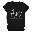 thumbnail image 1 of LUOGENLI T-shirts pour Femme pour Femmes Mode Féminine Décontractée Lettre Manches Courtes Col Rond T-Shirt Haut T-shirts pour Femmes T-shirts Graphiques TTG Grande Taille Fête de la Saint-Patrick Noir TG, 1 of 2