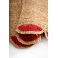 thumbnail image 4 of Handwoven Natural Jute Red Scalloped Rugs , Home Décor Jute Carpet 4 x 6 Feet ( 120 cm x 180 cm )Rectangle, 4 of 4