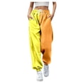 thumbnail image 1 of LUOGENLI Female Casual Pants Women's Fashion Casual Pants Matching Color Solid Color Printed Pair Pants Leg Girdle Pants Sports Sweatpants Women's Casual Pants Stretch Dark Purple M, 1 of 4
