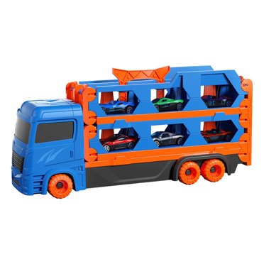 BINGLI Carrier Truck Race Track Toddler Toys for 3 4 5 6 Years Old Boys, Transport Truck Car Toy Foldable Track for Kids, Toddler Car Toys Track Play Set & Race Cars for Kids Boys Girls ﻿