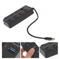 thumbnail image 1 of SHOWERORO usb data splitter 4 port abs black 1Pcs hub for home users, 1 of 5
