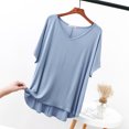 thumbnail image 1 of Blouses pour Femmes Chemise Décontractée Fine Douce et Basique Ajustée Longueur Moyenne Manches Courtes Col Rond Haut/chemise, 1 of 1