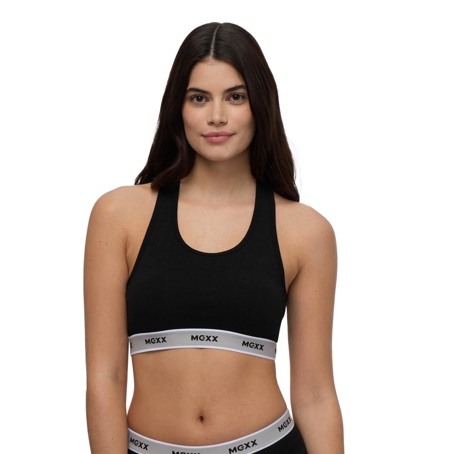 Paquet de 2 bralettes dos nageur avec bande élastiques à motif Mexx pour femmes