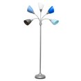 thumbnail image 1 of Simple Designs Lampadaire à col de cygne réglable à 5 lumières, 1 of 9