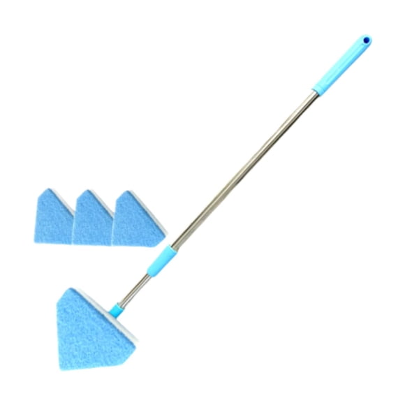 S SERENABLE Tank Cleaning Brush 55-95cm Telescopic Handle Multipurpose Convenient to Use Sturdy Cleaner Lightweight for Aquatic Tank Triangle 3 head