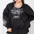 thumbnail image 4 of MesaSe Chandails en Molleton à Capuche avec Imprimé Toile d'Araignée Punk pour Hommes et Femmes, 4 of 9