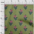 thumbnail image 1 of oneOone Viscose Chiffon Fabric Leaves & Floral Block Decor Fabric Printed BTY 42 Inch Wide, 1 of 5