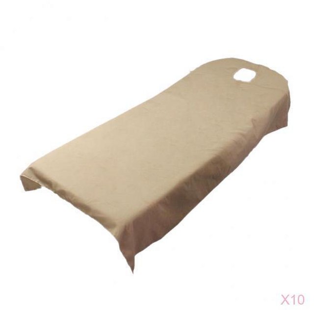 jifeng 10PCS Reusable Massage Table Cover Beauty Salon Bed Sheets 190x80cm Camel