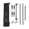 thumbnail image 2 of Hanging Desk Shelf, Base Clip Aluminum Camping Desk Rack Heavy Duty With Light Hanger 4 Hooks For Barbecue, 2 of 8