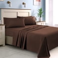 thumbnail image 1 of 700 Thread Count 100% Egyptian Cotton 4-Piece Bed Sheet Set (1 Flat, 1 Fitted Sheet, 2 Pillow Covers) 15 Inches Deep Pocket Solid Pattern, 1 of 4
