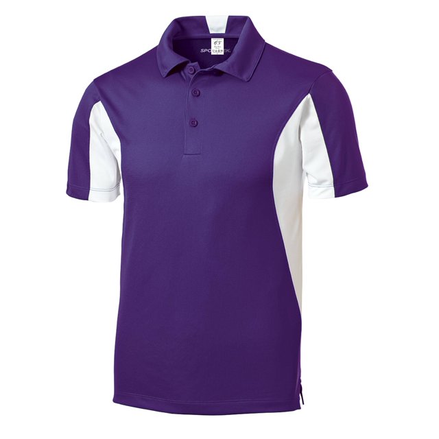 Gravity Threads Polo Athlétique Micropique Sport - Violet/blanc - Petit