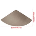 thumbnail image 2 of Semicircular Linen Textured Floor Mat, Fan Shaped Non Slip Rug, Water Absorbent Corner Doormat for Entryway Kitchen Indoor Home Decor, 2 of 7