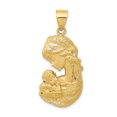 thumbnail image 1 of 14K Yellow Gold Solid Satin Polished Mother Holding Child Charm, 1 of 2