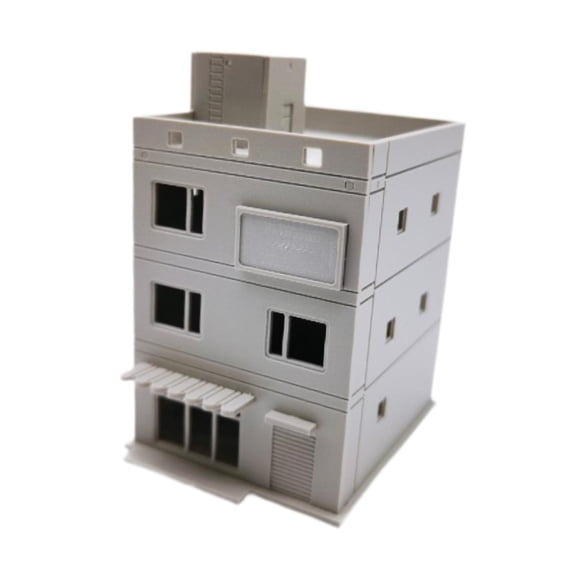 Xuanheng 1/87 Building Model Kits Layout Scenery for Model Railway Sand Table Diorama 8.6cmx11.7cmx15cm