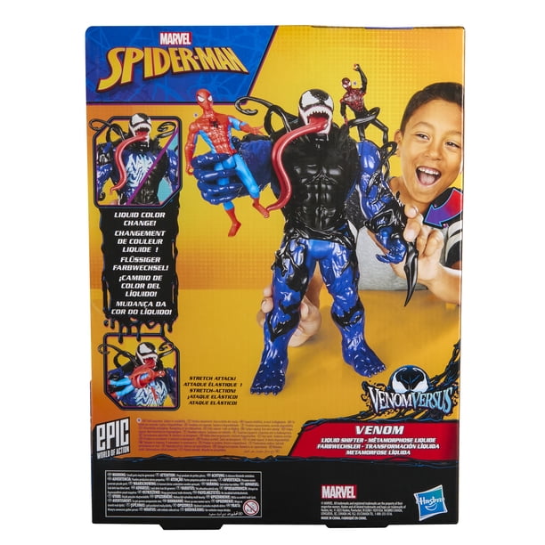 Spider-Man Venom フィギュア ライトアップ機能付き Marvel Spider-Man Epic World of Action VenomVersus Venom Liquid