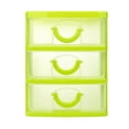 thumbnail image 1 of RXIRUCGD Boîte Organisatrice Mini 13*9*11,5 cm Étui de Rangement avec 3 Tiroirs de Bureau Transparents, Vert, 1 of 2