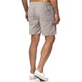 thumbnail image 4 of cllios Mens Shorts Solid Elastic Waist Mid Waist Loose Pockets Drawstring Short Pants, 4 of 4