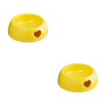 thumbnail image 2 of Dalazy Wear-resistant And Durable Plastic Dog Bowl For Long-lasting Bite Resistant yellow small size 2Set, 2 of 6
