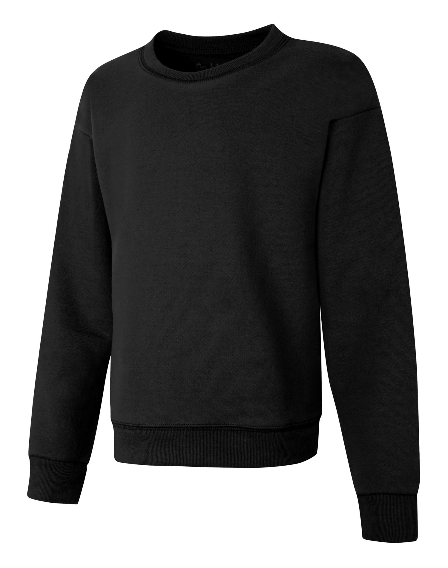 Hanes Girls ComfortSoft EcoSmart Crewneck Sweatshirt, XS, Black