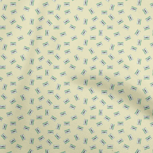 oneOone Velvet Light Yellow Fabric Kids Craft Projects Decor Fabric Printed By The Yard 58 Inch Wide