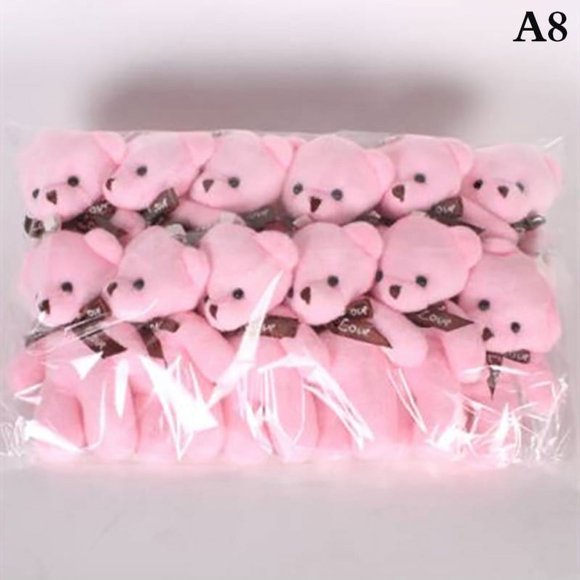 Lot de 12 Pcs Ours en Peluche Doux Jouets en Peluche Mini Poupées Ours Jouet Petits Cadeaux Pendentif de Sac Poupée Ours