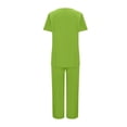 thumbnail image 4 of Grrvtrz Womens Scrubs Set Casual Workwear Drawstring Threaded Pant Legs 2PC, V Neck Stretch Scrub Top & Straight Leg Pants, 4 of 6