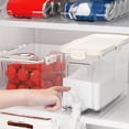 thumbnail image 4 of Distributeur de Boissons pour Réfrigérateur 4 L, Pichet d'Eau Froide Transparent avec Robinet et Couvercle, Contenant de Rangement pour Boissons Étanche, ABS, Blanc, 4 of 6