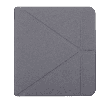 yeacher Étui Mince de 7 Pouces pour Livre Numérique Kobo Libra H2O avec Fonction Veille/réveil, Protection Légère en Cuir PU Gris