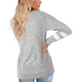 thumbnail image 4 of T-Shirts Décontractés à Rayures à Manches Longues pour Femmes, Col Rond, Hauts Unis, Blouse Ample Décontractée, 4 of 4