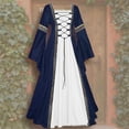 thumbnail image 2 of Birdeem Robe Décontractée Vintage Patchwork pour Femmes, Longueur au Sol, Cosplay Gothique, 2 of 4