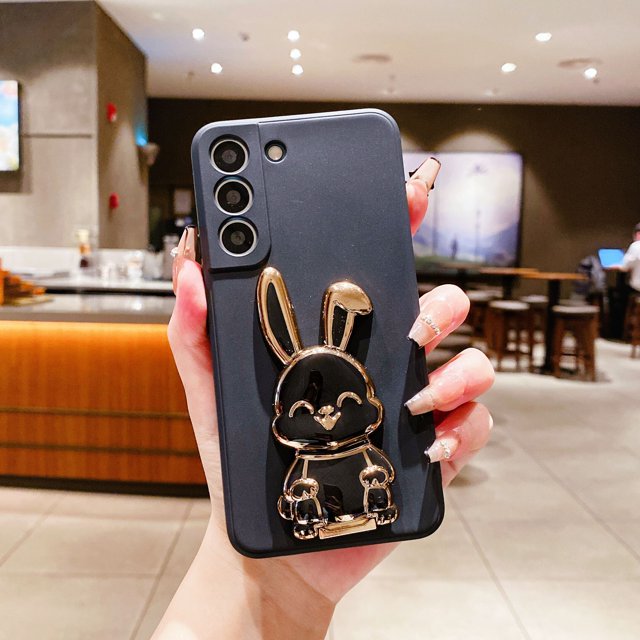 Elevate Your Phone With A Cute Rabbit Stand & Soft Silicone TPU Phone Holder: Protective Case For Samsung Galaxy S23/S22/S21/Plus/Ultra/FE
