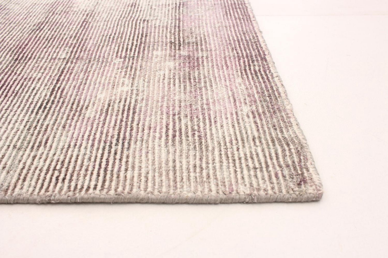 ECARPETGALLERY 5'0" x 7'7"  Stripes Galleria Hand-knotted Area Rug for Living Room, Dining Room and Bedroom in Grey