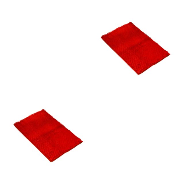 Baohd Water Absorbent Floor Mat - Exquisite Crafted Anti-slid Bottom Safe Strong Water Absorption Red 40cm*60cm 2Set