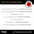 thumbnail image 2 of MAX Advanced Brakes - Brake Kit For 2012-2019 Dodge Grand Caravan (Dual Piston Front Caliper)| Carbon Ceramic Brake Pad and Rotor Kit Front and Rear| Cross-Drilled Brake Rotors, 2 of 9