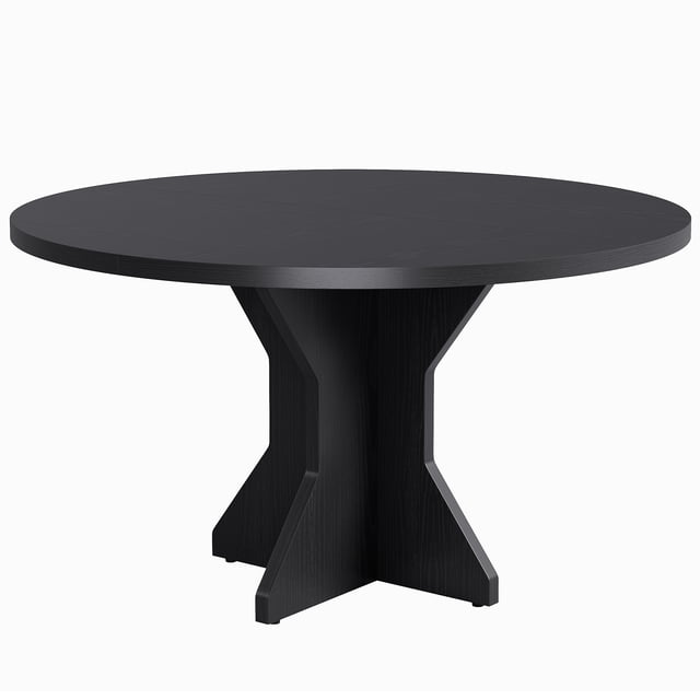 AKDSteel 47" Round Dining Table For 4–6 People, Circle Kitchen Table With Sturdy Pedestal Base For Small Dining Spaces