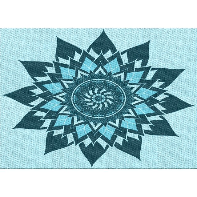 Ahgly Company Tapis d'Intérieur Lavables en Machine Rectangle Transitionnel Vert Cyan Foncé, 7' x 9'