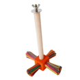 thumbnail image 4 of Wood Parrot Perch Cage Accessories Tabletop Bird Perch Bird Training Perch Stand Colorful, 4 of 9