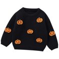 thumbnail image 1 of Funicet Pulls pour Filles, Robe Chandail pour Filles, Motif Citrouille Halloween Tricoté pour Garçons et Filles, Chandail pour Filles, Pulls pour Garçons, 1 of 9