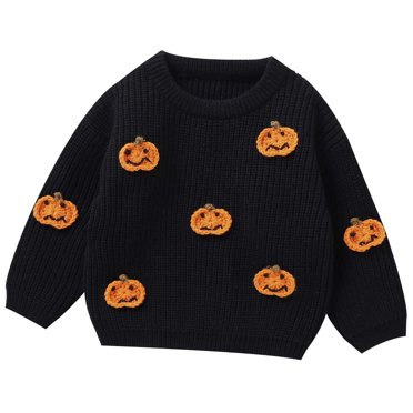 Funicet Sweaters for Girls,Girls Sweater Dress,Infant Halloween Pumpkin Pattern Knitted Boys and Girls Sweaters,Sweater for Girls,Sweaters for Boys